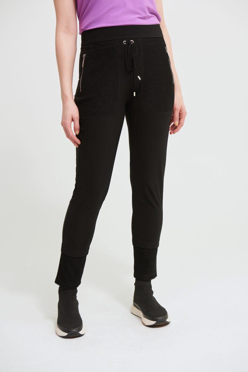 Ribkoff-Pantalone tipo tuta-Tasche con zip e inserto in rete