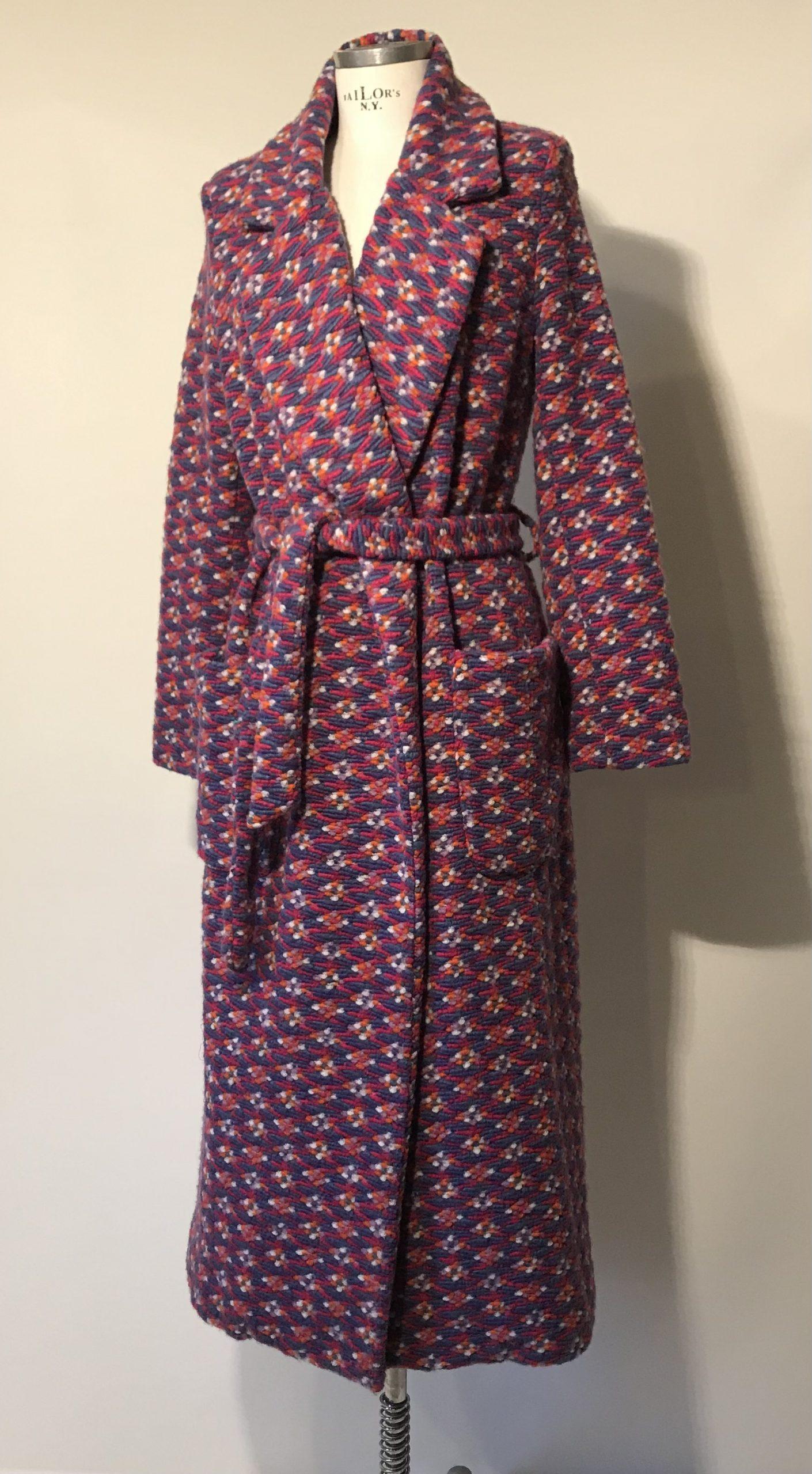 Tensione-In-Coat Lacing in Robe. Multicolor patterned tissue - BRIVIO MODA