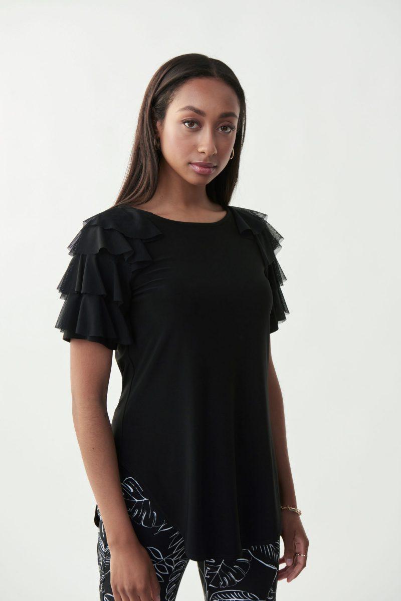 RIBKOFF - HALF-SLEEVE TUNIC WITH TULLE VOULANT